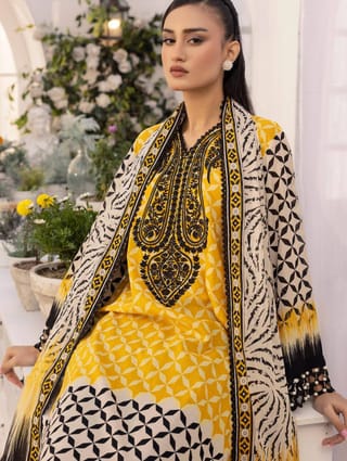 👗𝐃𝐢𝐠𝐢𝐭𝐚𝐥 𝐏𝐫𝐢𝐧𝐭𝐞𝐝 3 𝐏𝐢𝐞𝐜𝐞𝐬👗​𝐅𝐚𝐛𝐫𝐢𝐜 :  China Microstich *With Lase Work* Smooth (𝐊𝐚𝐦𝐢𝐣 + 𝐏𝐚𝐧𝐭 ) 2