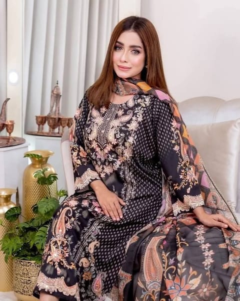 👗𝐃𝐢𝐠𝐢𝐭𝐚𝐥 𝐏𝐫𝐢𝐧𝐭𝐞𝐝 3 𝐏𝐢𝐞𝐜𝐞𝐬👗 **With Ari And Doller Work ** ​𝐅𝐚𝐛𝐫𝐢𝐜 :  China MicrostichSmooth (𝐊𝐚𝐦𝐢𝐣 )