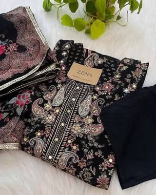👗𝐃𝐢𝐠𝐢𝐭𝐚𝐥 𝐏𝐫𝐢𝐧𝐭𝐞𝐝 3 𝐏𝐢𝐞𝐜𝐞𝐬👗 **With Ari And Doller Work ** ​𝐅𝐚𝐛𝐫𝐢𝐜 :  China MicrostichSmooth (𝐊𝐚𝐦𝐢𝐣 ) 3