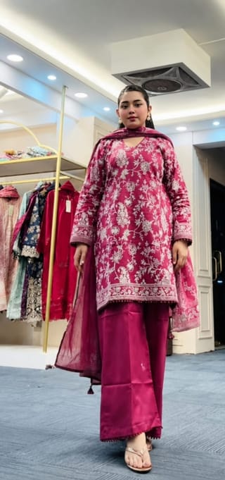 👗𝐃𝐢𝐠𝐢𝐭𝐚𝐥 𝐏𝐫𝐢𝐧𝐭𝐞𝐝 3 𝐏𝐢𝐞𝐜𝐞𝐬👗 **With Ari And Doller Work ** ​𝐅𝐚𝐛𝐫𝐢𝐜 :  China MicrostichSmooth (𝐊𝐚𝐦𝐢𝐣 ) Body Long -44 InchesPant Long -39 InchesOrna- Gorget 90 inches 𝐁𝐨𝐝𝐲 𝐒𝐢𝐳𝐞:-➡️L𝐬𝐢𝐳𝐞   : 𝟑6-𝟑8➡️XL𝐬𝐢𝐳𝐞  : 40-𝟒2➡️XXL 𝐬𝐢𝐳𝐞   : 𝟒4-𝟒6Available: All Sizes 2