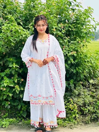 ✨ সাদাবাহার গারারা কালেকশন ✨🌿 কটন ফেব্রিক 3
