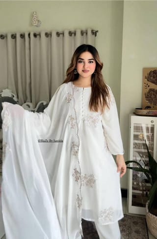 ✨নিউ সাদাবাহার কালেকশন ✨🌿 কটন ফেব্রিক এবং এমব্রয়ডারি কাজ। 2