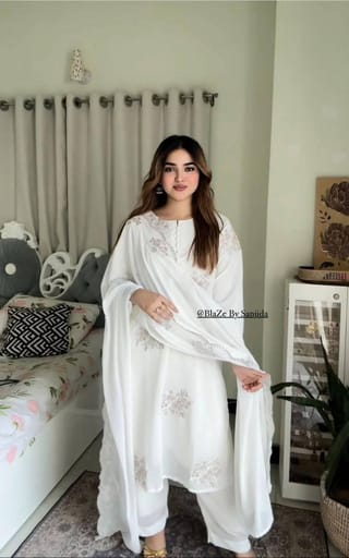 ✨নিউ সাদাবাহার কালেকশন ✨🌿 কটন ফেব্রিক এবং এমব্রয়ডারি কাজ। 3
