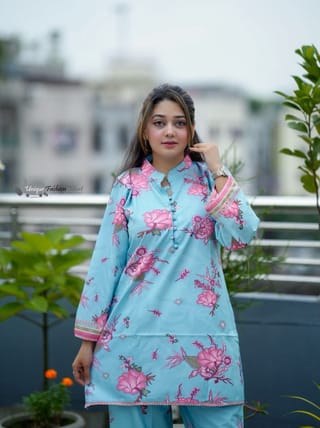👗𝐃𝐢𝐠𝐢𝐭𝐚𝐥 𝐏𝐫𝐢𝐧𝐭𝐞𝐝 3 𝐏𝐢𝐞𝐜𝐞𝐬👗​𝐅𝐚𝐛𝐫𝐢𝐜 :  China Microstich *With Lase Work* Smooth (𝐊𝐚𝐦𝐢𝐣 + 𝐏𝐚𝐧𝐭 ) 2