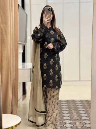 👗ডিজিটাল প্রিন্টেড ৩ পিস👗 4
