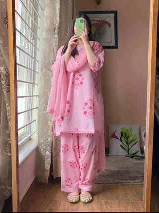 👗ডিজিটাল প্রিন্টেড ৩ পিস👗 4