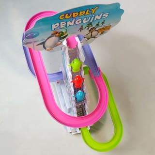 Penguin Go Racer Track and Climbing Stairs Toys for Toddlers-Penguin Slide Roller Coaster Fun Game Toy for Kids with Music & Flashing Light 5