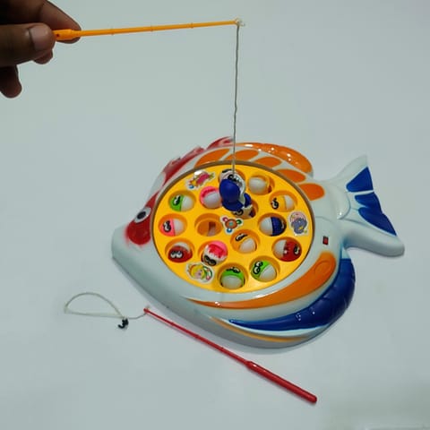 Funny Fishing Board Game Toy for Kids with Music (15 Fish)-মাছ খেলনা