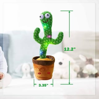 Dancing Talking Cactus Toy- Wriggle Singing Mimicking Toy- Repeat What You Say,Sing,Dance,Recording with LED Light 5