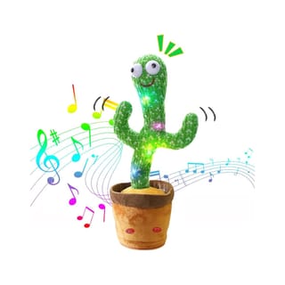 Dancing Talking Cactus Toy- Wriggle Singing Mimicking Toy- Repeat What You Say,Sing,Dance,Recording with LED Light 2