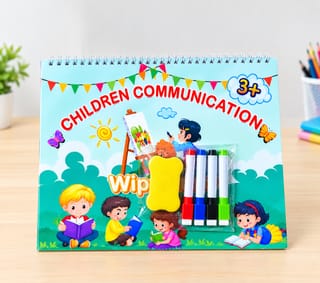 Children Communication Wipe Book for kids All Subject Writing Practice with Murker and Duster - বাচ্চাদের লেখা শেখার বই 1