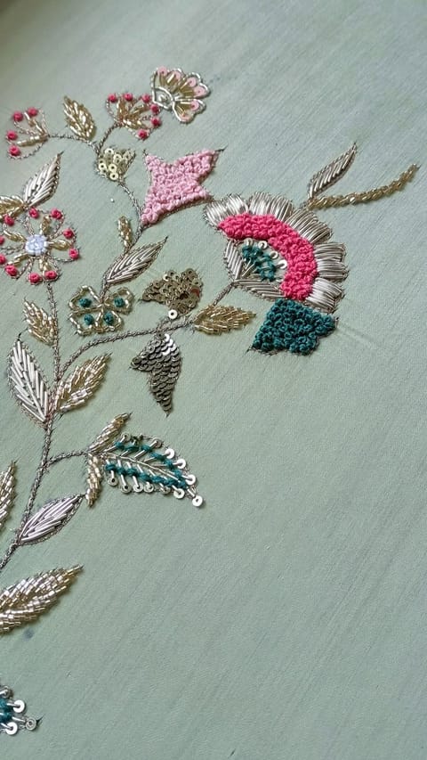 Hand Karchupi Work Short Abaya
