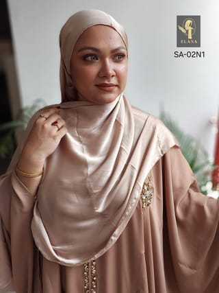 Stone Short Cape Abaya (Nude Brown) 3