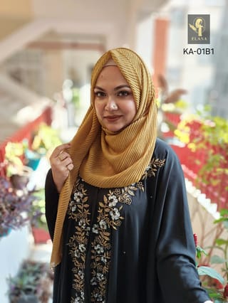 Hand Karchupi Short Abaya (Black) 2