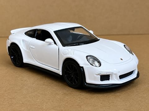 1:43 Porsche 911 Diecast Model Car | White Sports Car