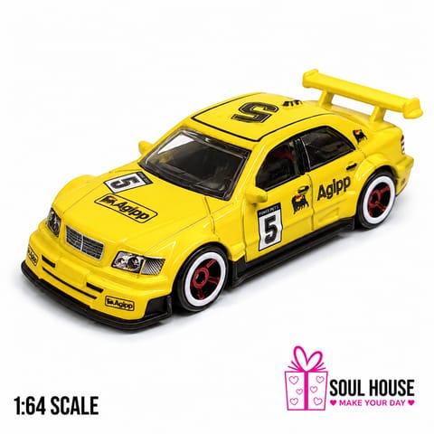 '94 AMG-Mercedes C-Class DTM Hot Wheels Chinese 1:64 Diecast Car | Yellow | Collectible Model