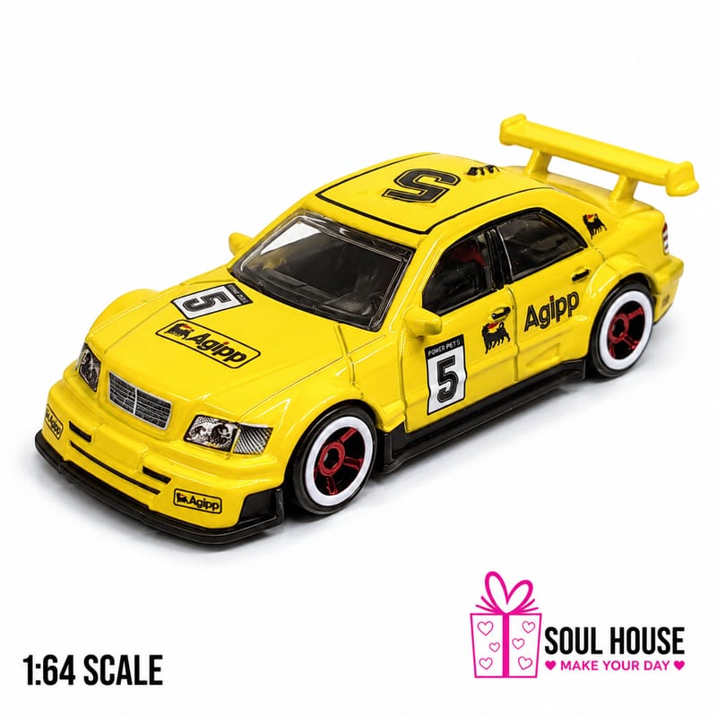'94 AMG-Mercedes C-Class DTM Hot Wheels Chinese 1:64 Diecast Car | Yellow | Collectible Model