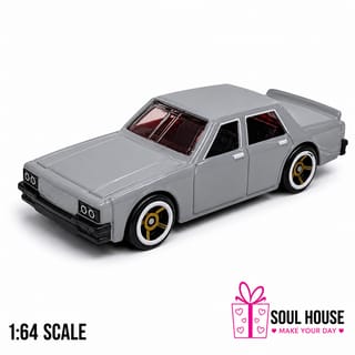1987 Chevy Caprice Chinese 1:64 Diecast Car | Silver | Collectible Model 1