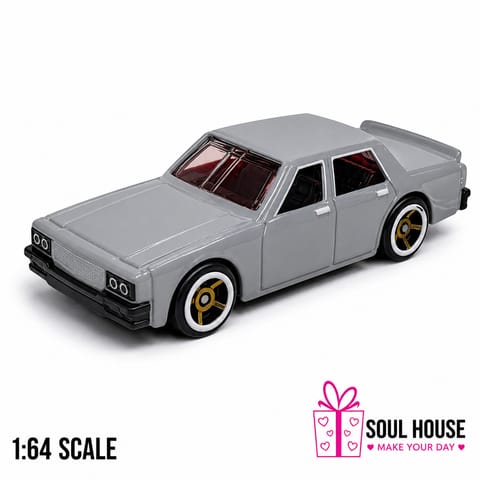 1987 Chevy Caprice Chinese 1:64 Diecast Car | Silver | Collectible Model
