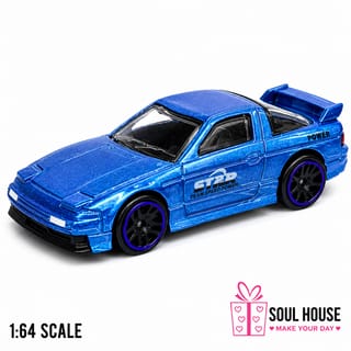 '96 Nissan 180SX Chinese 1:64 Diecast Car | Blue | Collectible Model 1