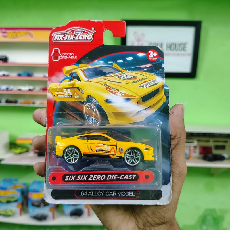 1:64 Yellow Sports Car – Six Six Zero Die-Cast Alloy Model