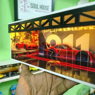 Premium LED Diorama Garage for 1:64 Scale Diecast Car | Car Display Box 3