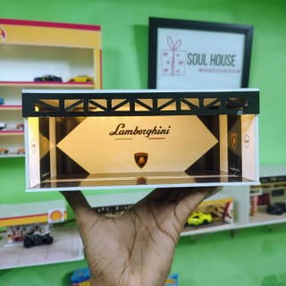 Premium Lamborghini LED Diorama Garage – 1:64 Scale 1