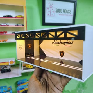 Premium Lamborghini LED Diorama Garage – 1:64 Scale 3