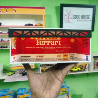 Premium Ferrari LED Diorama Garage – 1:64 Scale 1