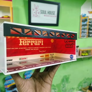 Premium Ferrari LED Diorama Garage – 1:64 Scale 2
