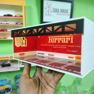 Premium Ferrari LED Diorama Garage – 1:64 Scale 3