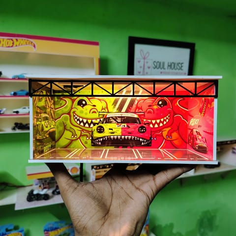 LED Diorama Garage for Diecast Cars