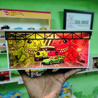 LED Diorama Garage for Diecast Cars 2