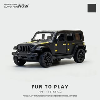 Black Jeep Wrangler Rubicon Alloy Model Car | Soul House BD 1