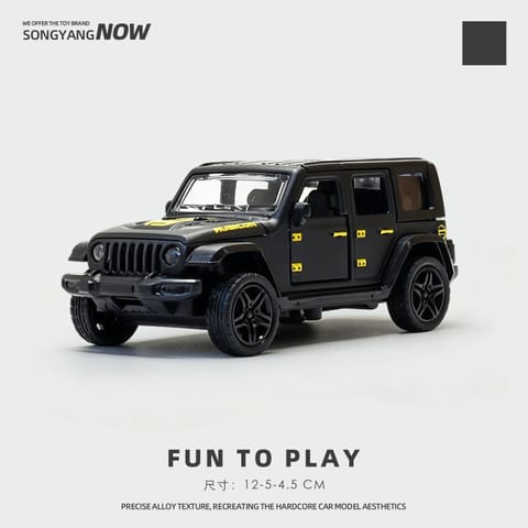 Black Jeep Wrangler Rubicon Alloy Model Car | Soul House BD