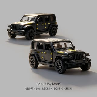Black Jeep Wrangler Rubicon Alloy Model Car | Soul House BD 2