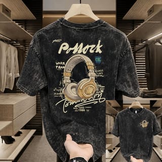 Premium Acid Wash Drop Shoulder T-Shirt 1