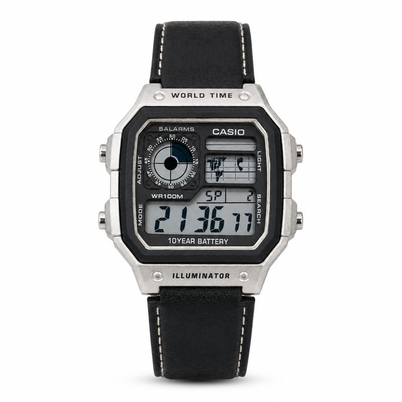 CASIO ILLUMINATOR LEATHER STRAP PREMIUM WATCH