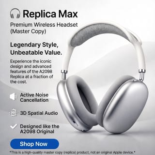 AirPods Max Wireless Over-Ear Headset (Premium Master Copy) – Model A2098 with Active Noise Cancellation, Spatial Audio & Long Battery Life 1
