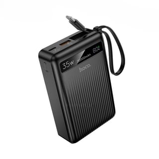 Hoco MMJ-04 20000mAh 35W PD Fast Charging Power Bank with Built-in Type-C Cable, LED Digital Display, QC3.0 & 22.5W Super Fast Charger for iPhone, Samsung, iPad & Type-C Devices 2