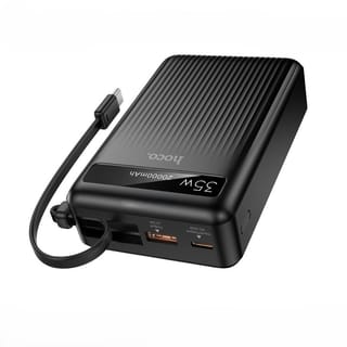 Hoco MMJ-04 20000mAh 35W PD Fast Charging Power Bank with Built-in Type-C Cable, LED Digital Display, QC3.0 & 22.5W Super Fast Charger for iPhone, Samsung, iPad & Type-C Devices 4