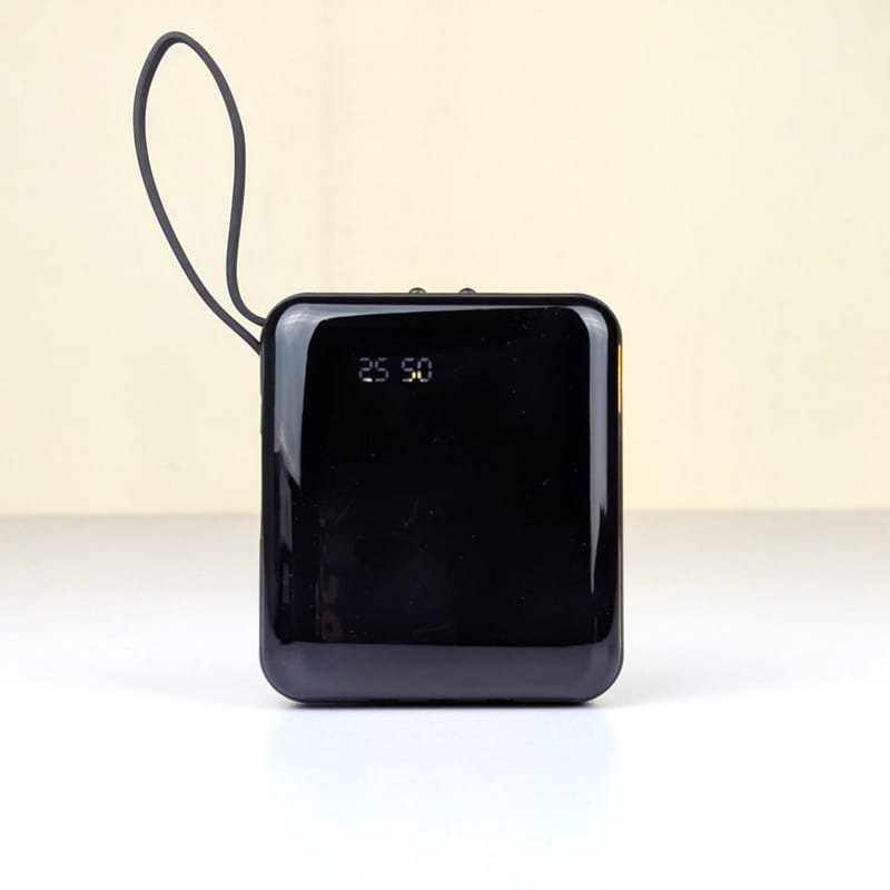 Smart 10000mAh Fast Charging Power Bank – Portable TWS & Phone Charger with Built-in Micro, Type-C, Lightning & USB Cables