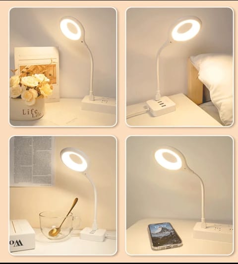 USB Smart Voice Control LED Light – Offline Voice Activated, 360° Flexible Plug & Play Reading Lamp for Laptop, Power Bank & Bedside (No WiFi Needed)