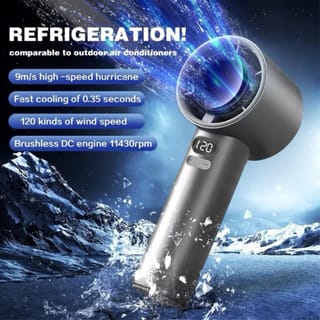 M11 Handheld Bladeless Mini Fan (Model: NL-619) – 1200mAh Rechargeable Portable Pocket Fan with 5-Speed Intelligent Digital Frequency Conversion & Type-C Charging 2