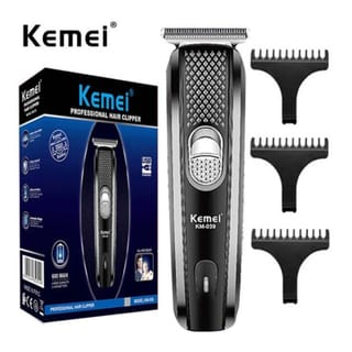 Kemei KM-039 Professional Hair Clipper & Beard Trimmer – Cordless USB Rechargeable Grooming Kit with Stainless Steel Blades, 130-Min Run Time & 3 Guide Combs 1