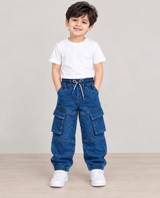 Boys Denim Baggy Joggers Pant 2-12Y  3