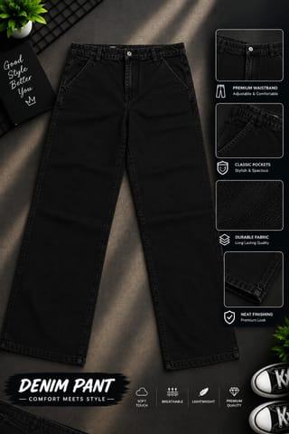 Semi Baggy Cargo Denim Pant 5