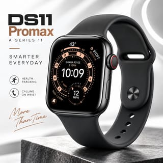 DS11 ProMax Series 11 Smartwatch (7-in-1 Combo) – 2.01" Big Full Infinite Display, Bluetooth Calling, 7 Interchangeable Premium Straps (Silicon & Ocean), Magnetic Wireless Charging & Health Trackers 1