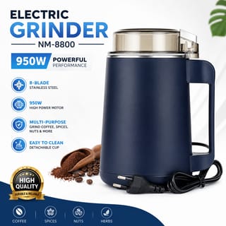 Electric Grinder Machine 950W NM – High-Power Multi-Functional Spice, Coffee Bean & Dry Grain Grinder with 8-Page Sharp Blades 1