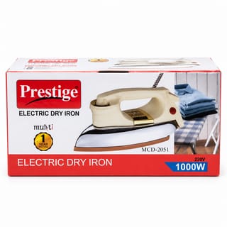 Prestige Heavy Body Dry Iron 1000W – Fast Heating Non-Stick Soleplate Press for Smooth, Wrinkle-Free & Effortless Daily Clothing Ironing 3